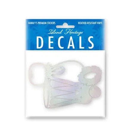 Decal Silver Hula Instruments Small - sticker - Leilanis Attic
