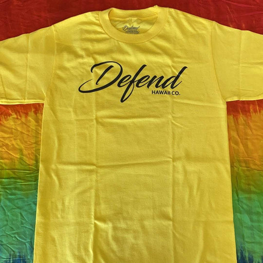 Defend Hawaii Script Mens T - Shirt, Defend Hawaii - T - Shirt - Mens - Leilanis Attic