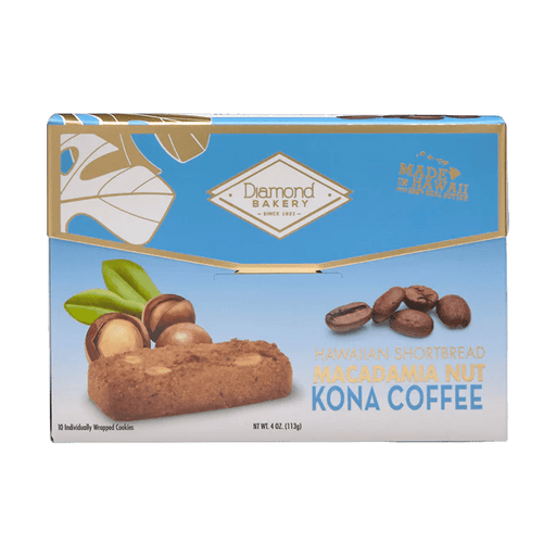 Diamond Bakery Hawaiian Macadamia Shortbread Cookies, Kona Coffee (4.0oz) - Food - Leilanis Attic