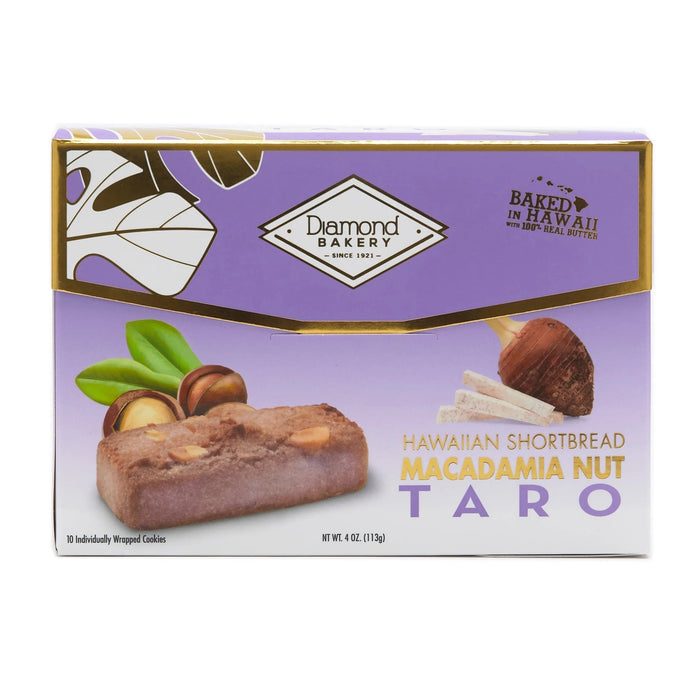 Diamond Bakery Hawaiian Macadamia Shortbread Cookies, Taro (4.0oz) - Food - Leilanis Attic