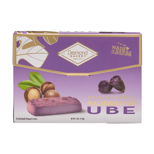 Diamond Bakery Hawaiian Macadamia Shortbread Cookies, UBE (4.0oz) - Food - Leilanis Attic