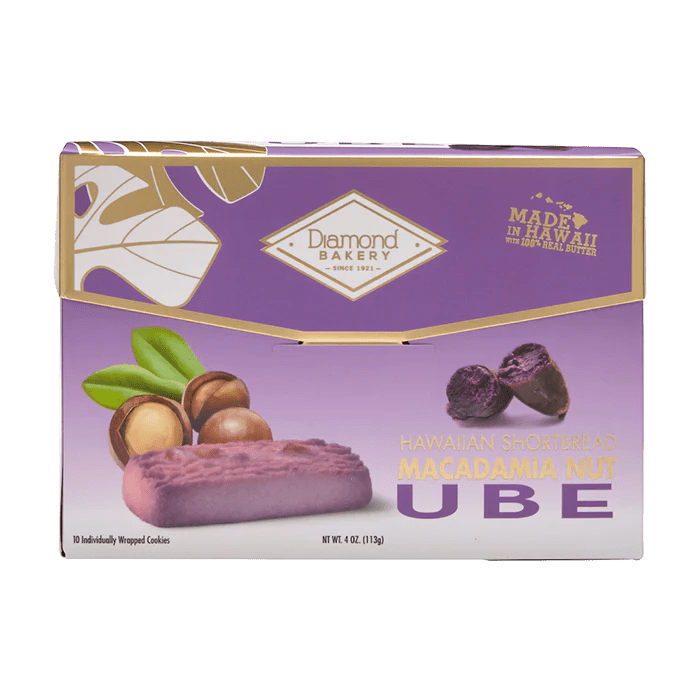 Diamond Bakery Hawaiian Macadamia Shortbread Cookies, UBE (4.0oz) - Food - Leilanis Attic