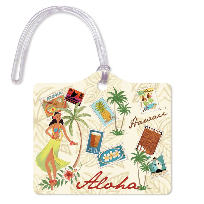 Die Cut Luggage Tag, "Stamped with Aloha" - Accessories - Leilanis Attic