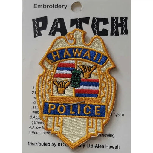 Embroidered Iron On Hawaii Police Shield Patch - Patch - Leilanis Attic