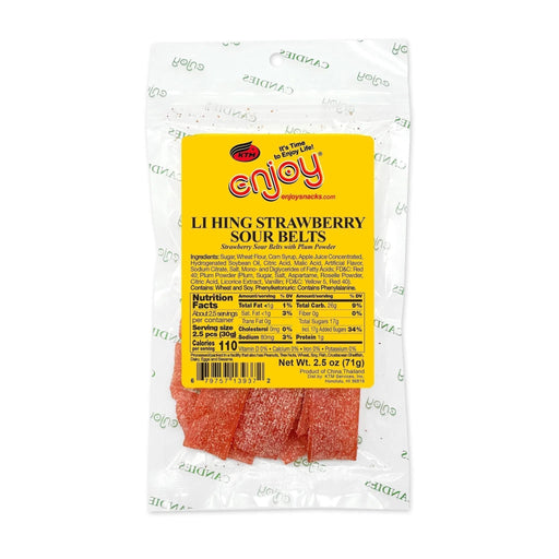 Enjoy Brand - Li Hing Strawberry Sour Belts 2.5 oz - Food - Leilanis Attic