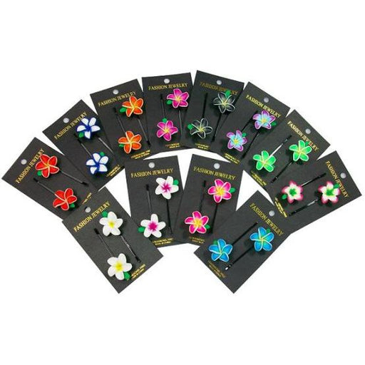 Fimo Flower Hair Pins (Various Colors) - Hair Accessories - Leilanis Attic