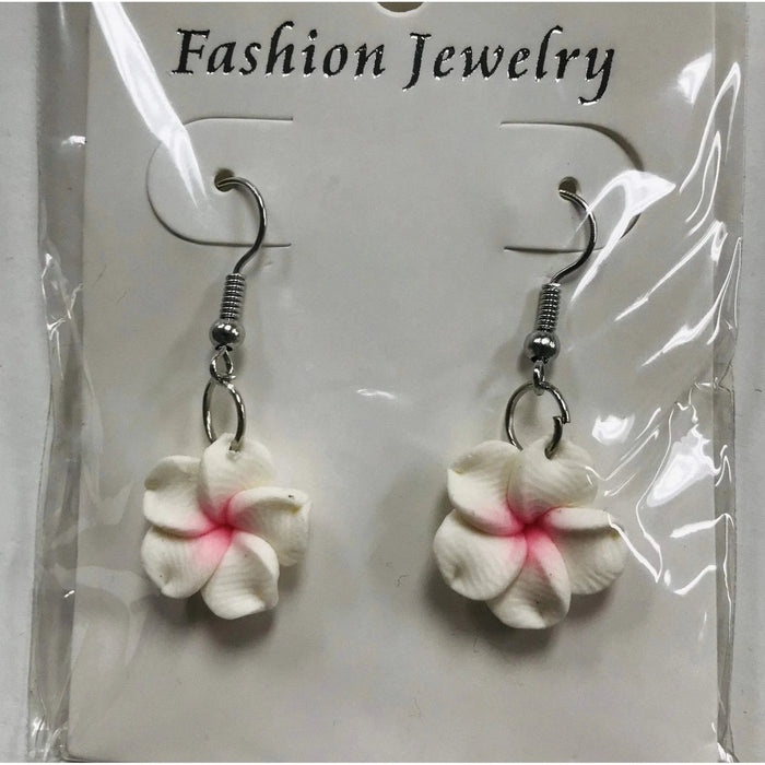 Fimo Plumeria Dangle Earrings - Jewelry - Leilanis Attic