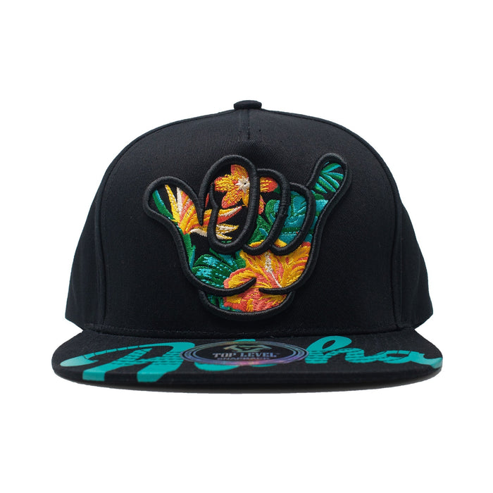 Floral Shaka Aloha Bill SnapBack Hat - Hat - Leilanis Attic