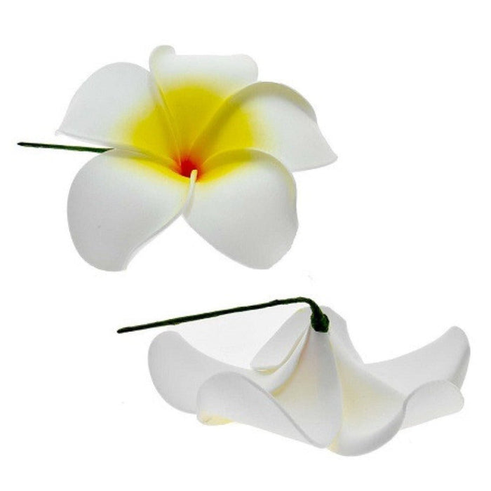 Foam White Plumeria Flower Hair Stick - Hair Accessories - Leilanis Attic