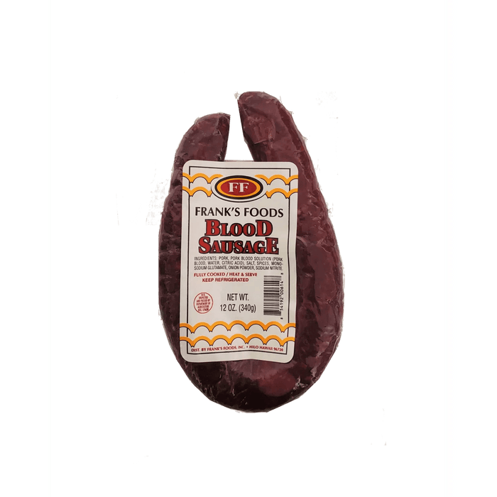 Franks Blood Sausage, 12oz - Food - Leilanis Attic