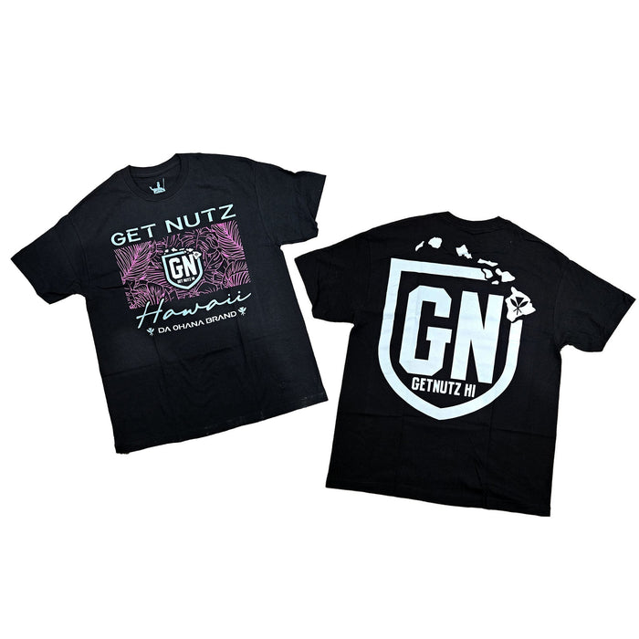 Get Nutz Hawaii - Pink Monstera Tee-T-Shirt - Mens-Leilanis Attic