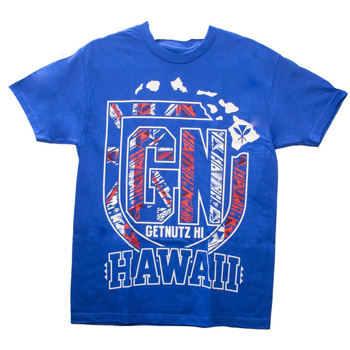 Get Nutz Hawaii - Tribal State Flag Shield - T - Shirt - Mens - Leilanis Attic