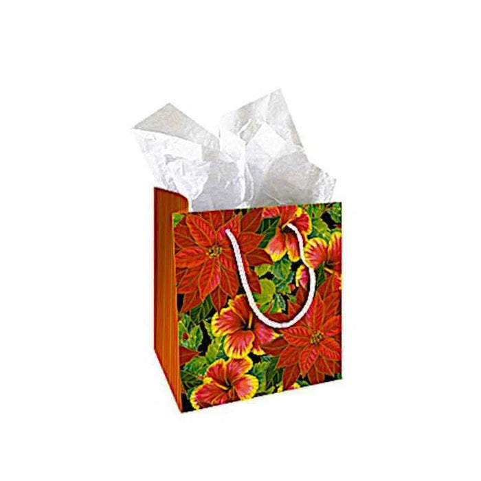 Gift Bag “Festive Hibiscus”, Small - Gift Bag - Leilanis Attic