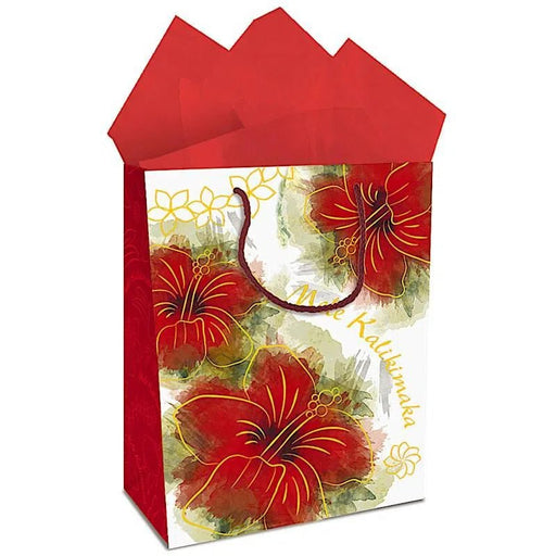 Gift Bag “Hibiscus Kalikimaka”, Large - Gift Bag - Leilanis Attic