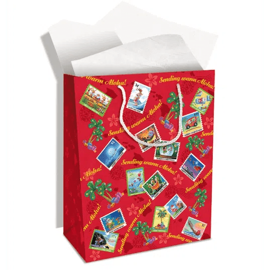 Gift Bag “Mele Stamps”, Large - Gift Bag - Leilanis Attic