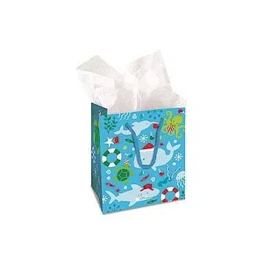 Gift Bag "Merry Fishmas" Small - Gift Bag - Leilanis Attic