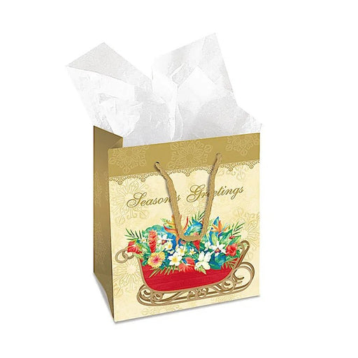 Gift Bag “Sleigh of Aloha”, Small - Gift Bag - Leilanis Attic