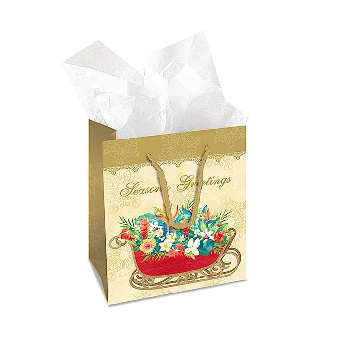 Gift Bag “Sleigh of Aloha”, Small - Gift Bag - Leilanis Attic