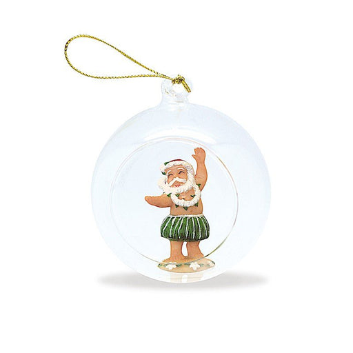 Glass Globe Ornament, Hula Santa - Ornament - Leilanis Attic