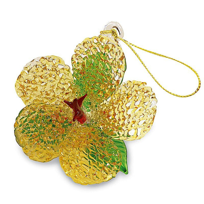 Glass Lace Ornament Hibiscus - Yellow - Ornament - Leilanis Attic