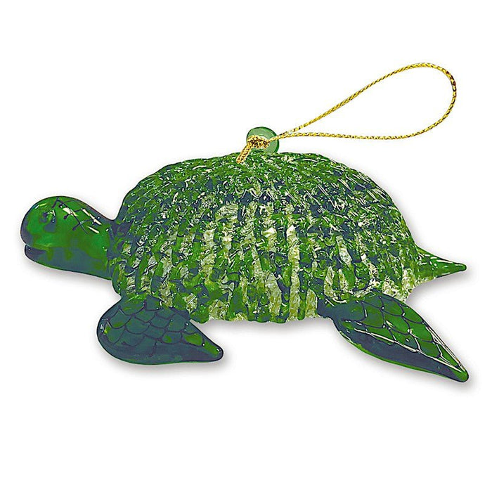 Glass Lace Ornament Honu - Green - Ornament - Leilanis Attic