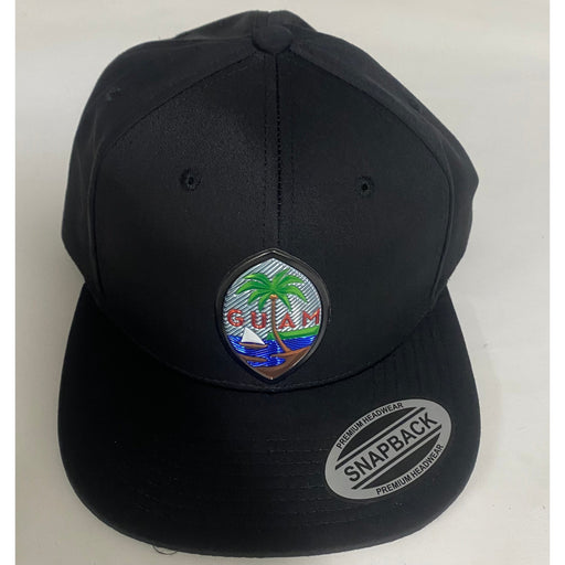 Leilanis Attic Black Guam 3D Seal Black Snapback Hat