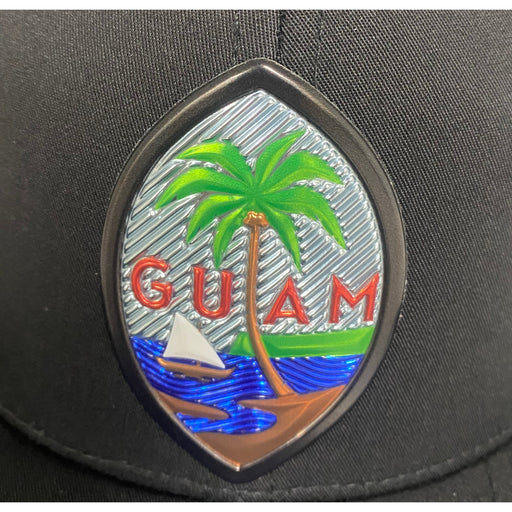 Leilanis Attic Guam 3D Seal Black Snapback Hat