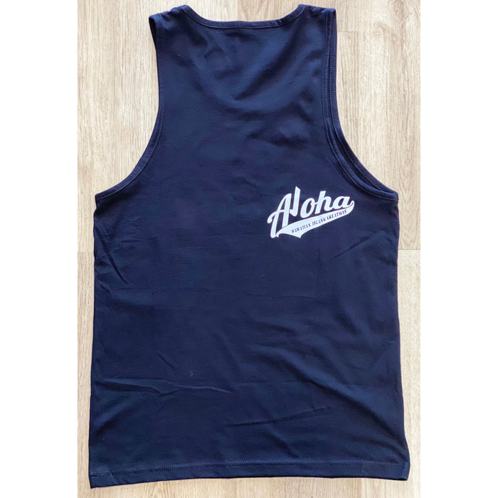 HIC Tank - Mens HIC "Aloha Blast", Black Men's Tank Top