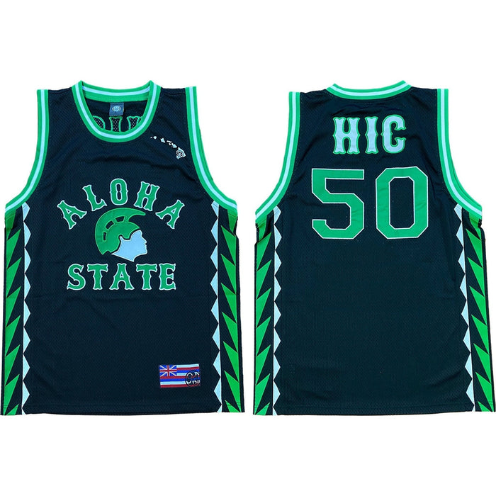 HIC “Aloha Royal” Hawaii Basketball Jersey Tank, Black - Jersey - Leilanis Attic