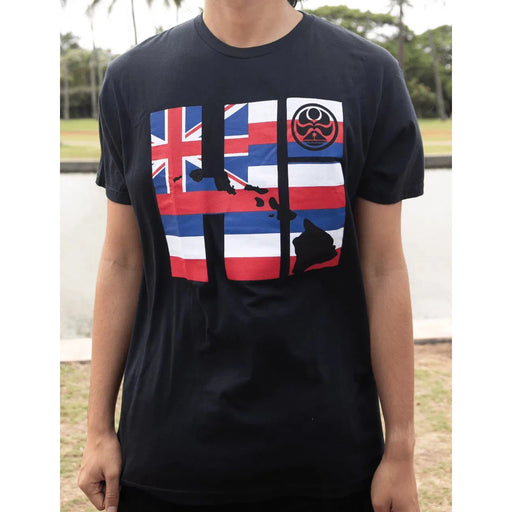 HIC Flag Hawaii, Black Men's T - Shirt - T - Shirt - Mens - Leilanis Attic