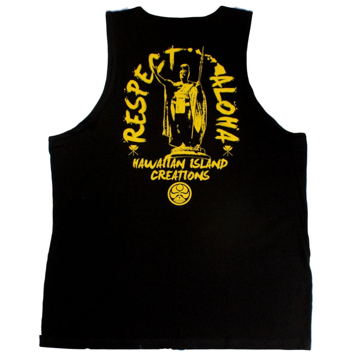 HIC "Respect Aloha", Black Men's Tank Top - Tank - Mens - Leilanis Attic