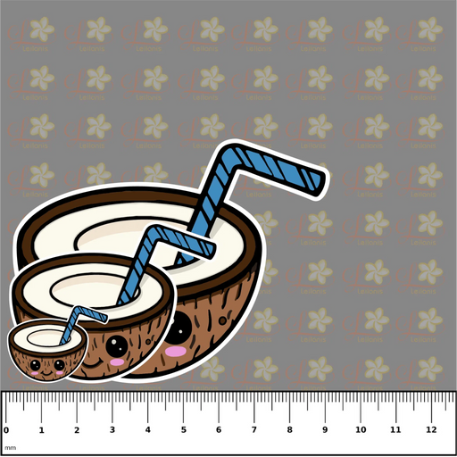 Half Coconut Sticker - sticker - Leilanis Attic