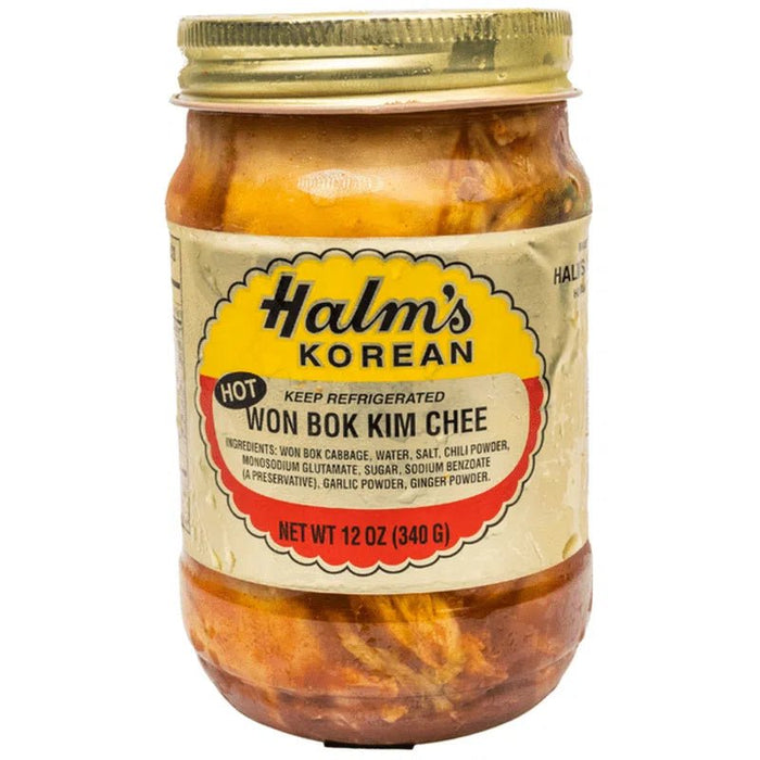 Halms Won Bok Kim Chee, Hot 12oz - Food - Leilanis Attic