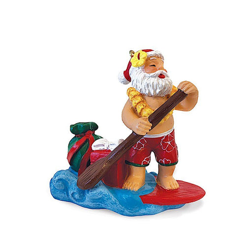 Hand Painted Ornament, Jolly Paddler Santa - Ornament - Leilanis Attic