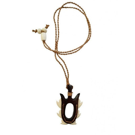 Handmade "Lei O Mano" Sono Wood Pendant With Shark Tooth - Pendant - Leilanis Attic