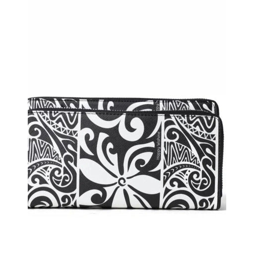 Happy Wahine Allison Wallet, Tapa Tiare Black - Wallet - Leilanis Attic