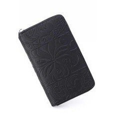 Happy Wahine Chloe Wallet, Tapa Tiare Embossed Black - Wallet - Leilanis Attic