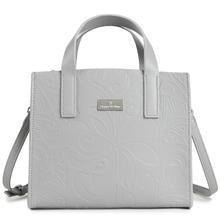 Happy Wahine, Katelyn Handbag, Tapa Tiare Grey Embossed - Handbag - Leilanis Attic