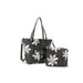 Happy Wahine Reversible Tote Nancy Small Tiare Infinity Black - Purse - Leilanis Attic