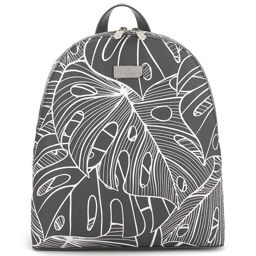 Happy Wahine Tiffany Backpack, Monstera Lines - Grey - Backpack - Leilanis Attic