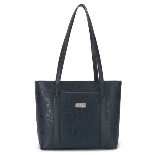 Happy Wahine, Tote Anny Fern Lei Embossed Navy - Tote Bag - Leilanis Attic