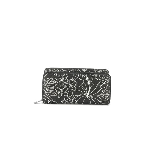 Happy Wahine Wristlet Allison Hibiscus Lines Black - Wallet - Leilanis Attic