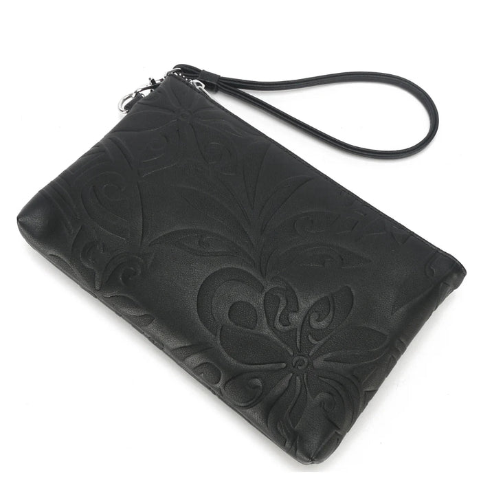 Happy Wahine Wristlet Melody Tiare Infinity Embossed Black - Wallet - Leilanis Attic