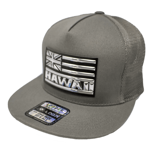 Hawaii Flag Silver Metallic Snapback - Hat - Leilanis Attic