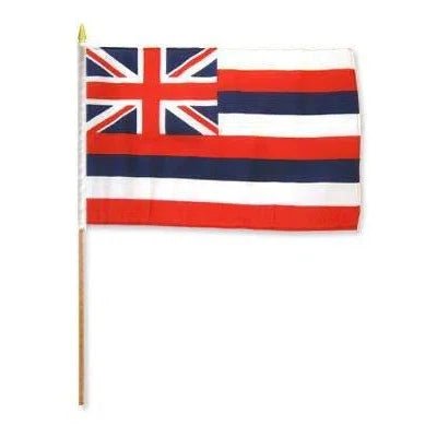 Hawaii State 12x18in Stick Flag - Flag - Leilanis Attic