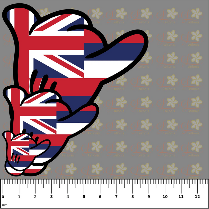 Hawaiian Flag Shaka Sticker - sticker - Leilanis Attic