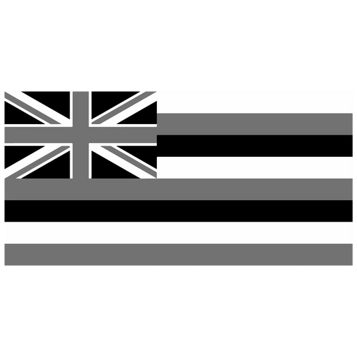 Hawaiian Flag Sticker - Black & White - Leilanis Attic