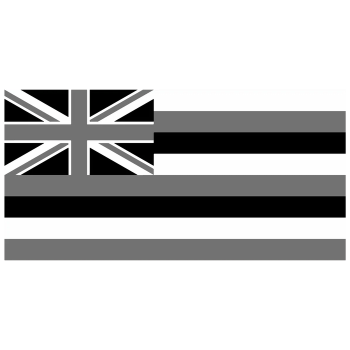 Hawaiian Flag Sticker - Black & White - Leilanis Attic