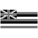 Hawaiian Flag Sticker - Black & White - Leilanis Attic