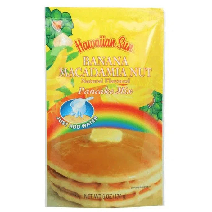 Hawaiian Sun Pancake Mix Banana Macadamia Nut, 6oz - Food - Leilanis Attic